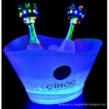 OEM Logo Big Size Plastic Luminous LED Ice Bucket